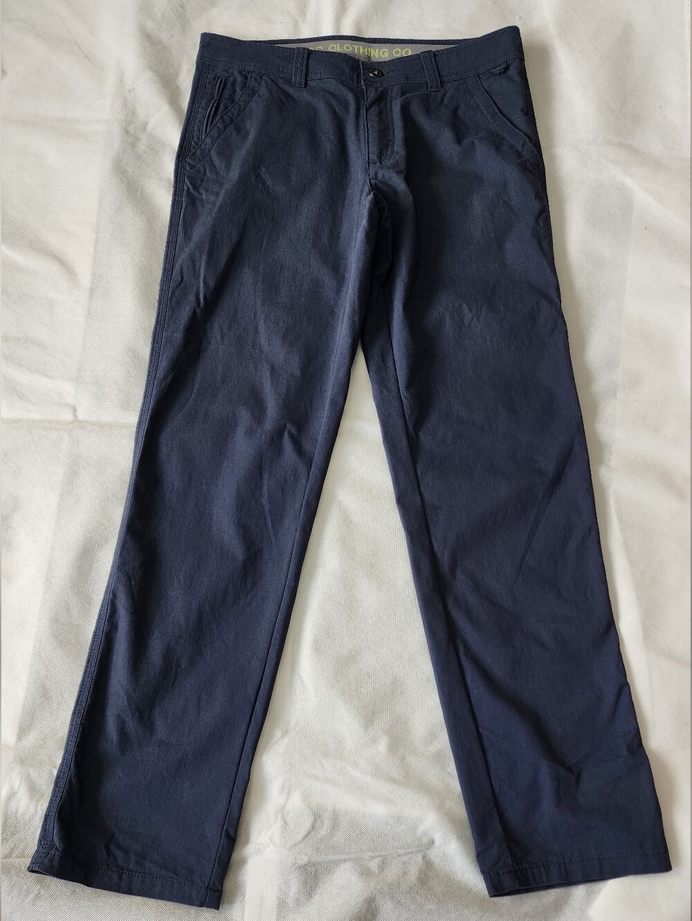 Men's Navy Straight-Leg Pants Size 32